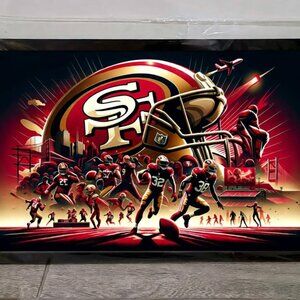 San Francisco 49ers Football team framed Poster 12x18 new